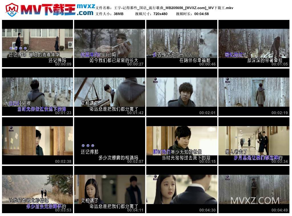 王宇-记得那些_国语_流行歌曲_MB205656